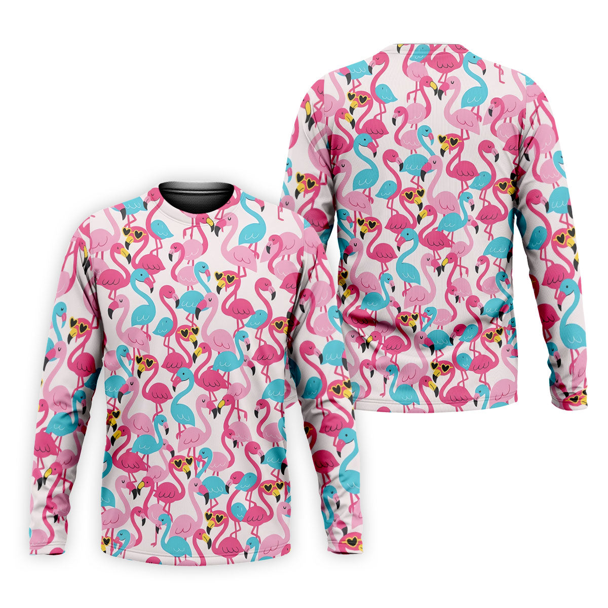 Funny Pink Flamingo Pattern Polo Golf Shirt, Mens Golf Polo, Golf Shirts For Men
