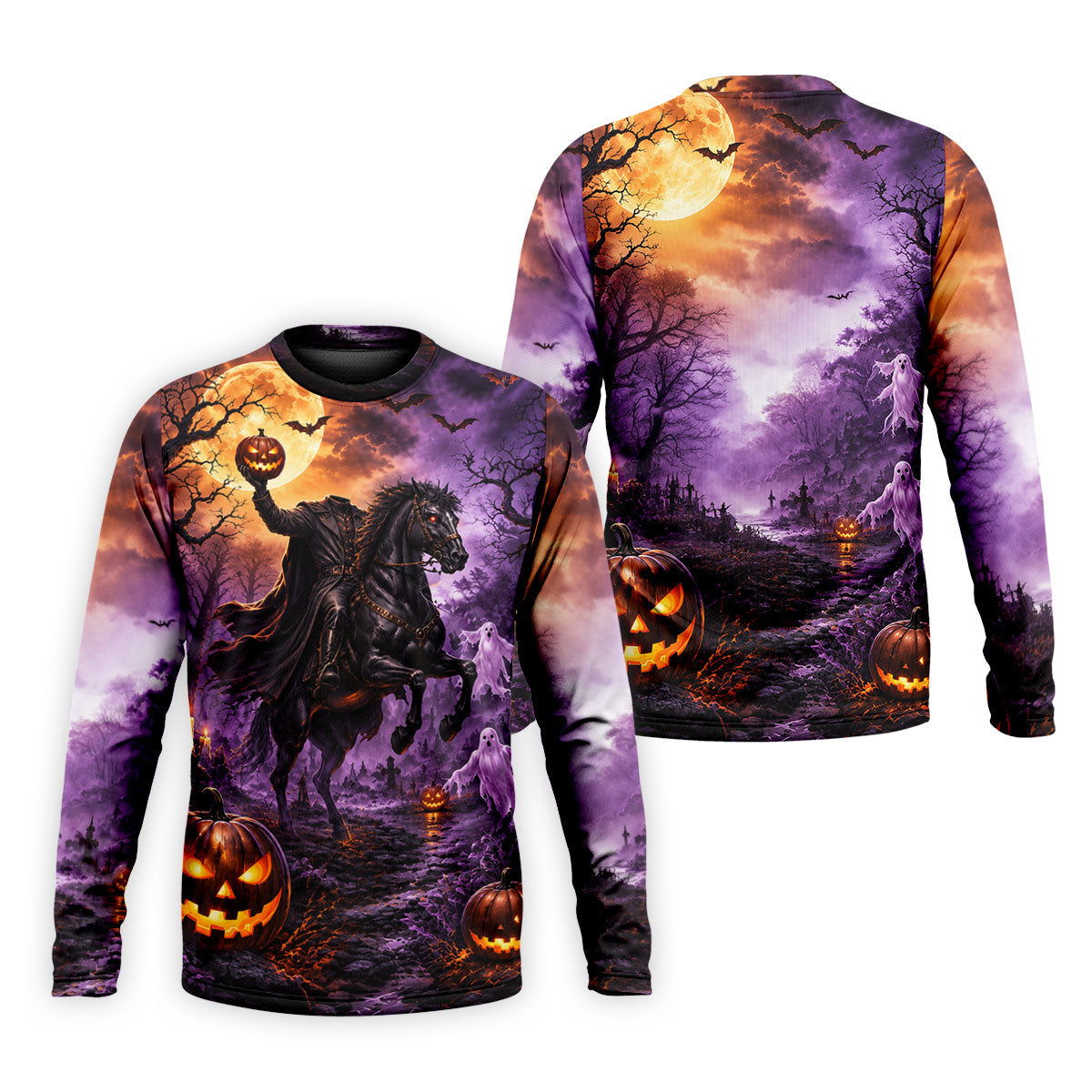 Halloween Headless Rider Horror Character Polo Shirt, Polo Shirts For Men, Mens Golf Polo