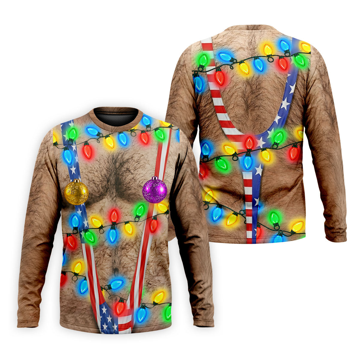 Christmas Lights Suspenders Polo Shirt, Golf Polo Shirts For Men, Mens Golf Shirts
