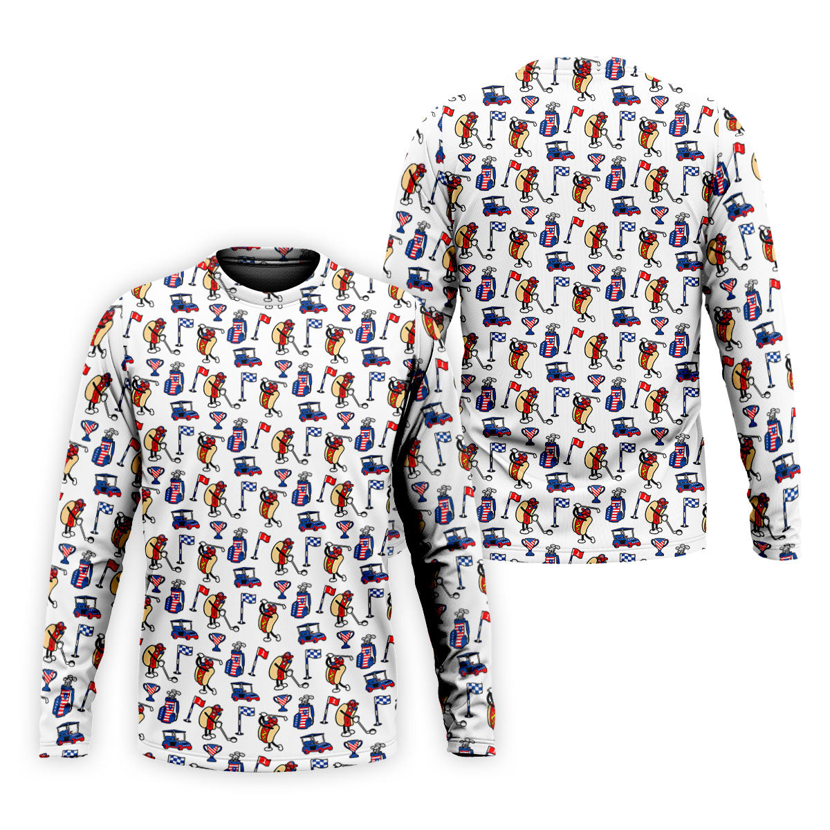 Funny Hot Dog Pattern Polo Shirt, 250 Years USA Patriotic Golf Shirt, 4th Of July Golf Shirt, Golf Shirts For Men