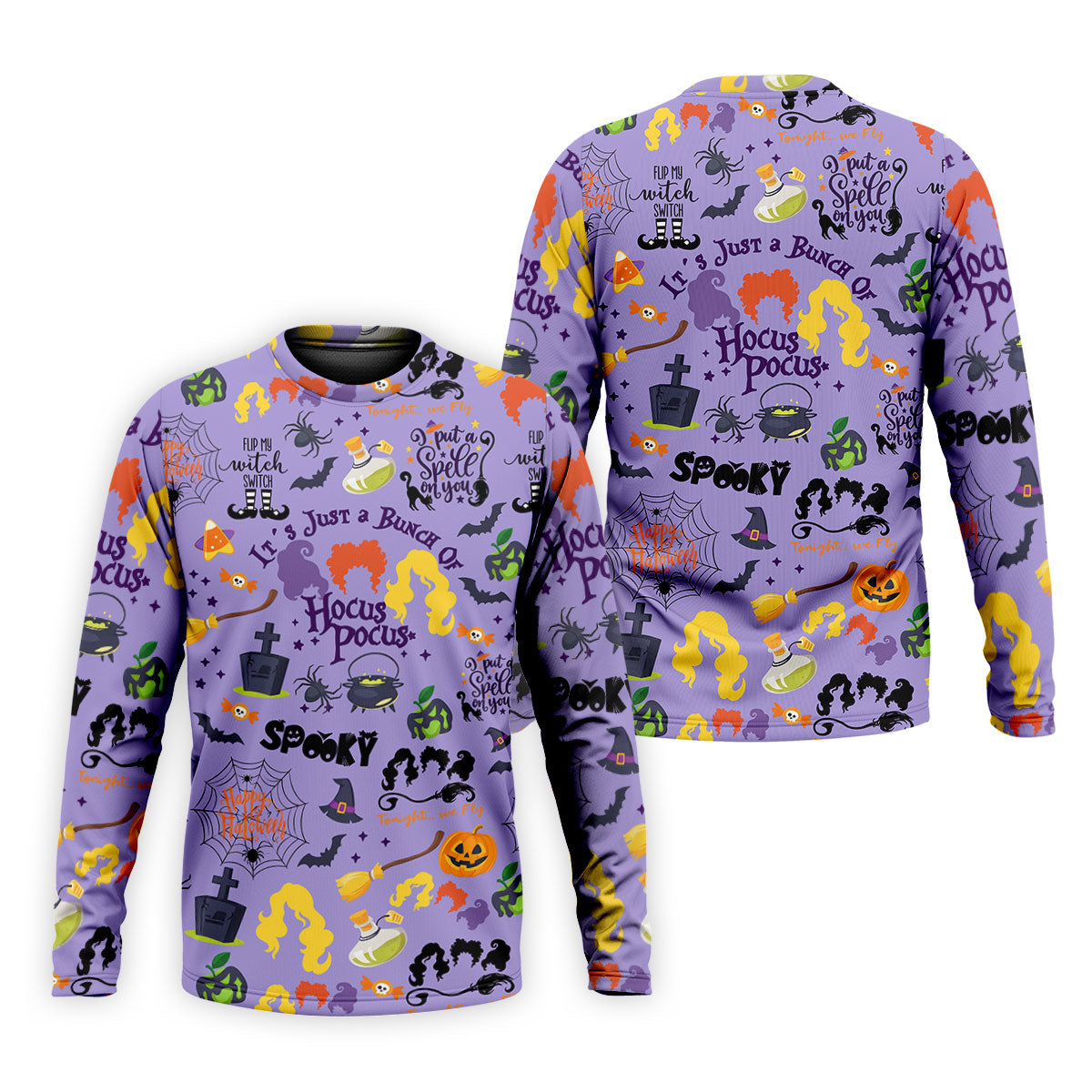 Happy Halloween Witch Spell Pattern Polo Shirt, Mens Golf Polo, Hawaiian Golf Shirt