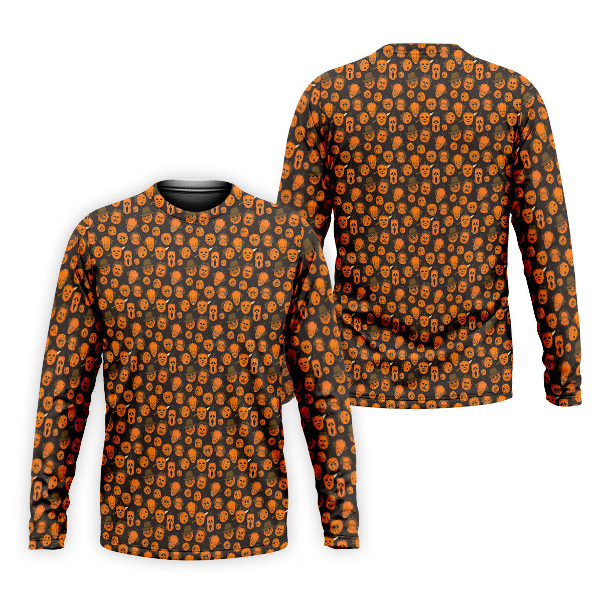 Halloween Horror Character Pumpkin Pattern Golf Shirt, Mens Golf Polo, Hawaiian Golf Shirt
