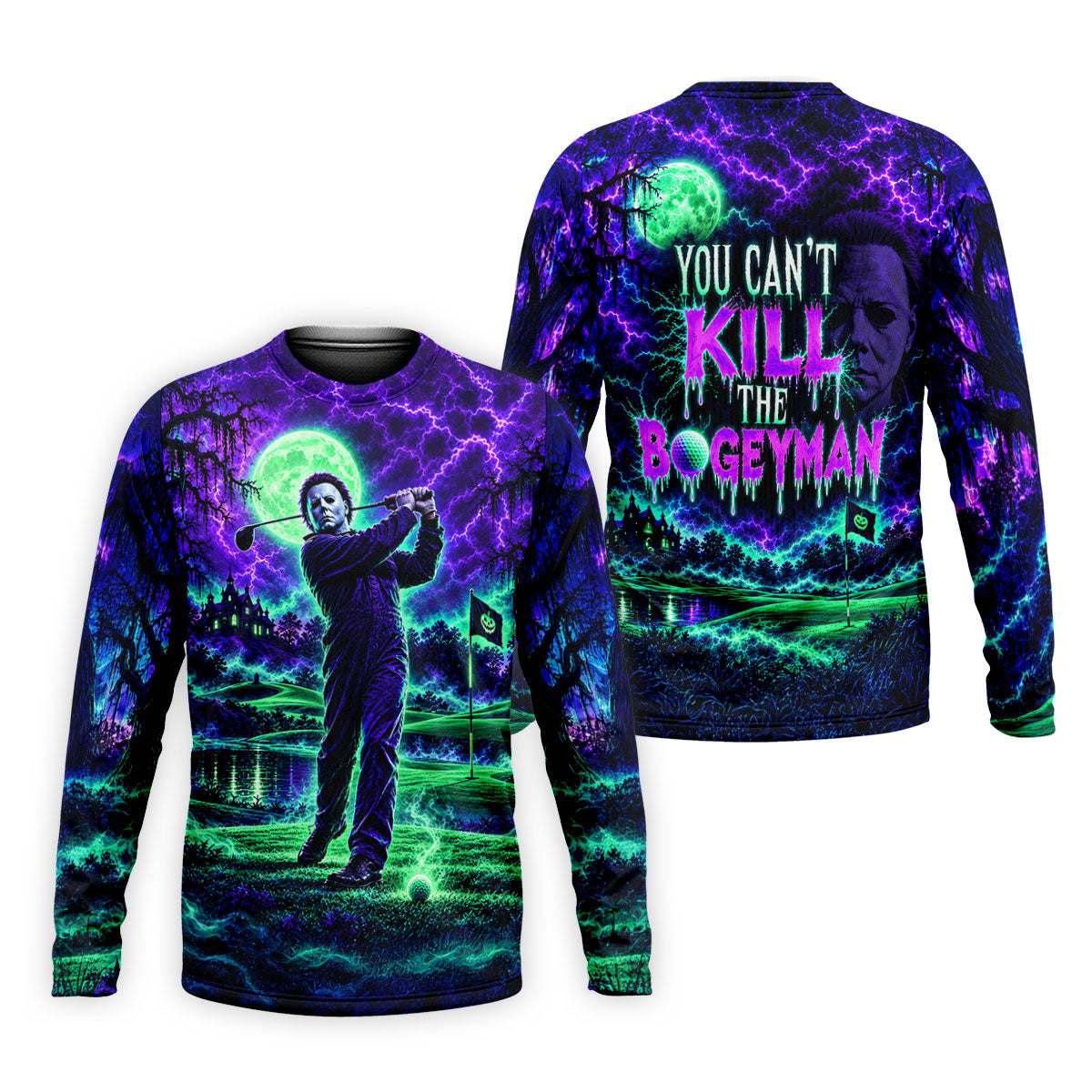 Halloween You Can't Kill The Bogeyman Horror Character Shirt, Mens Polo Shirt, Golf Wear