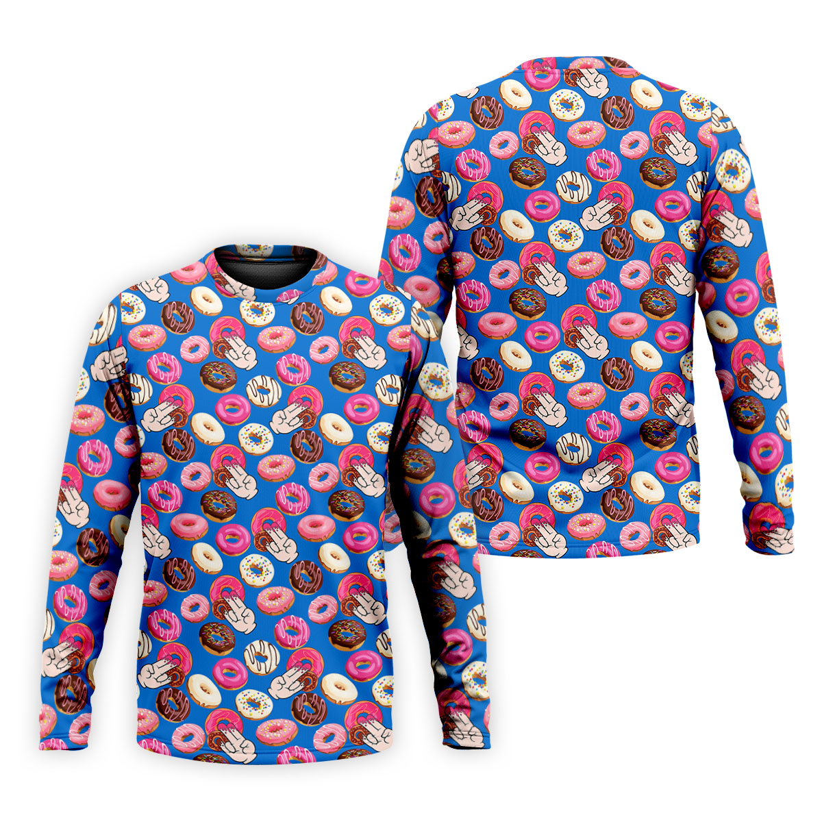 Funny Donut Adult Humor Blue And Pink Fun Golf Shirts For Men, Valentines Golf Gift, Polo ShirtFor Men