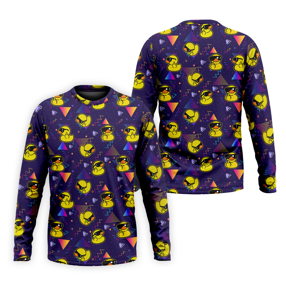 Funny Yellow Duck Sunglasses Golf Shirt, Men's Golf Shirt, Cute Golf Outfit, Polo Shirts For Men