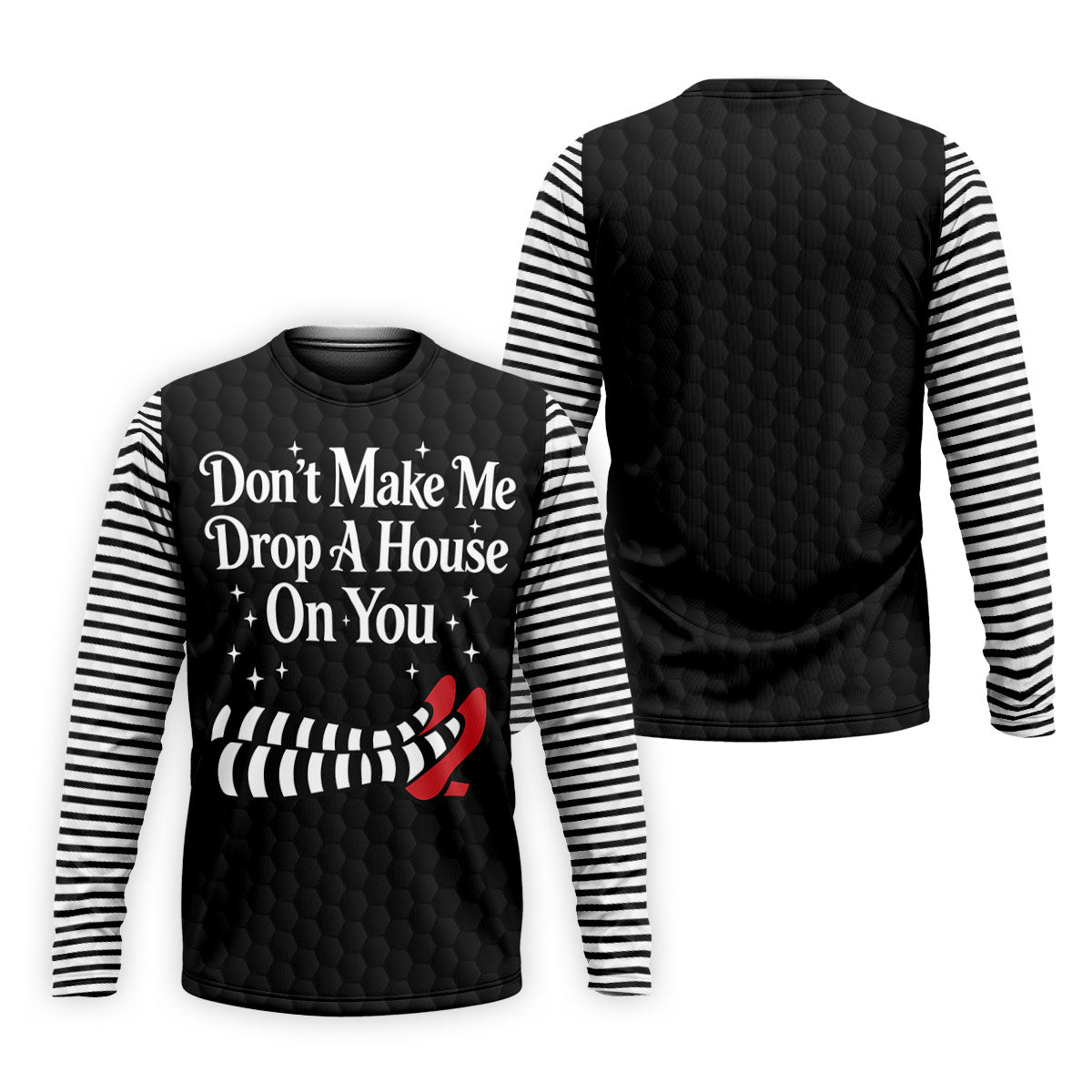 Don't Make Me Drop A House On You Polo Shirt, Halloween Golf Shirt, Mens Golf Apparel