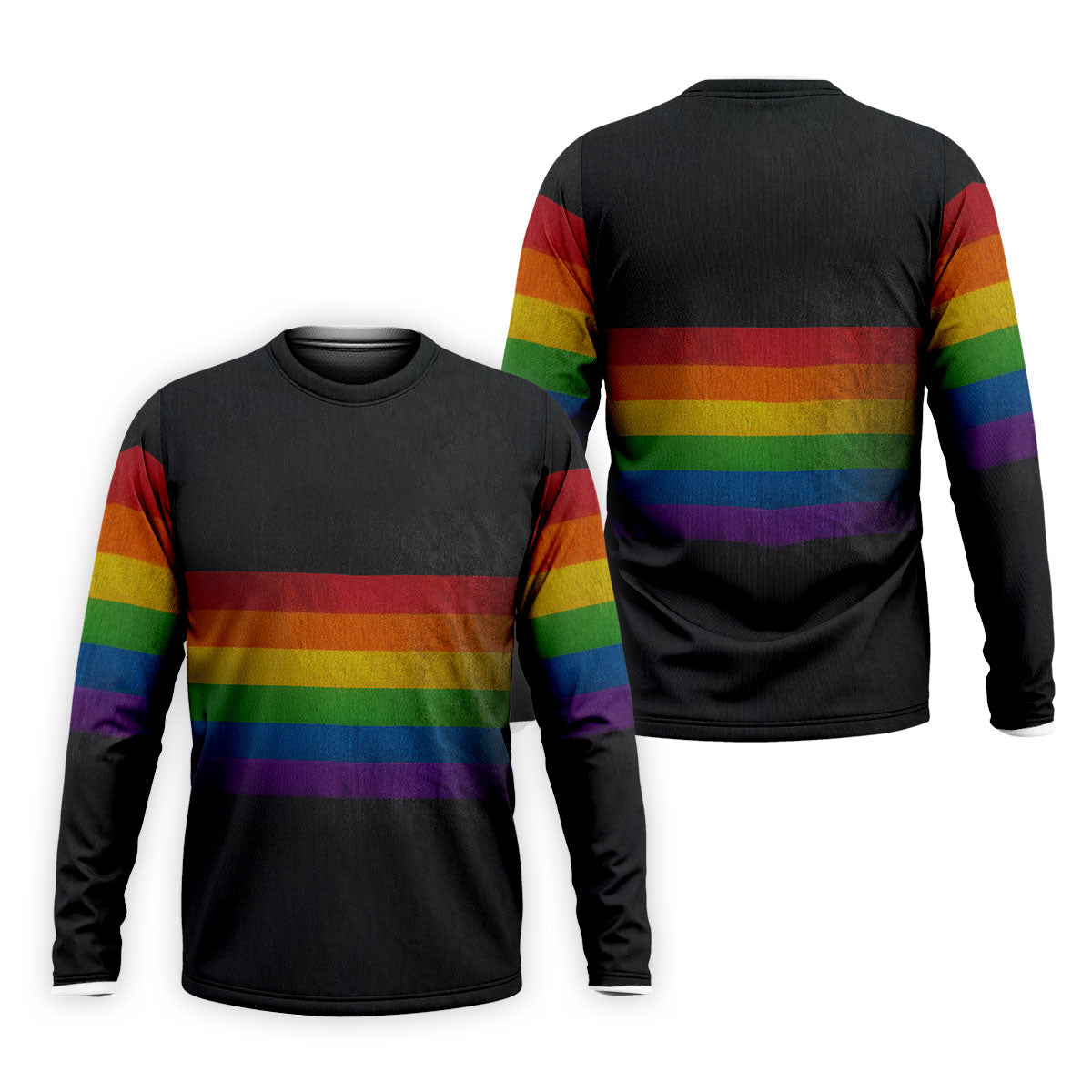 Pride Rainbow Flag Retro Golf Shirt, LGBTQ Month Polo Shirts For Men, Golf Shirts For Men