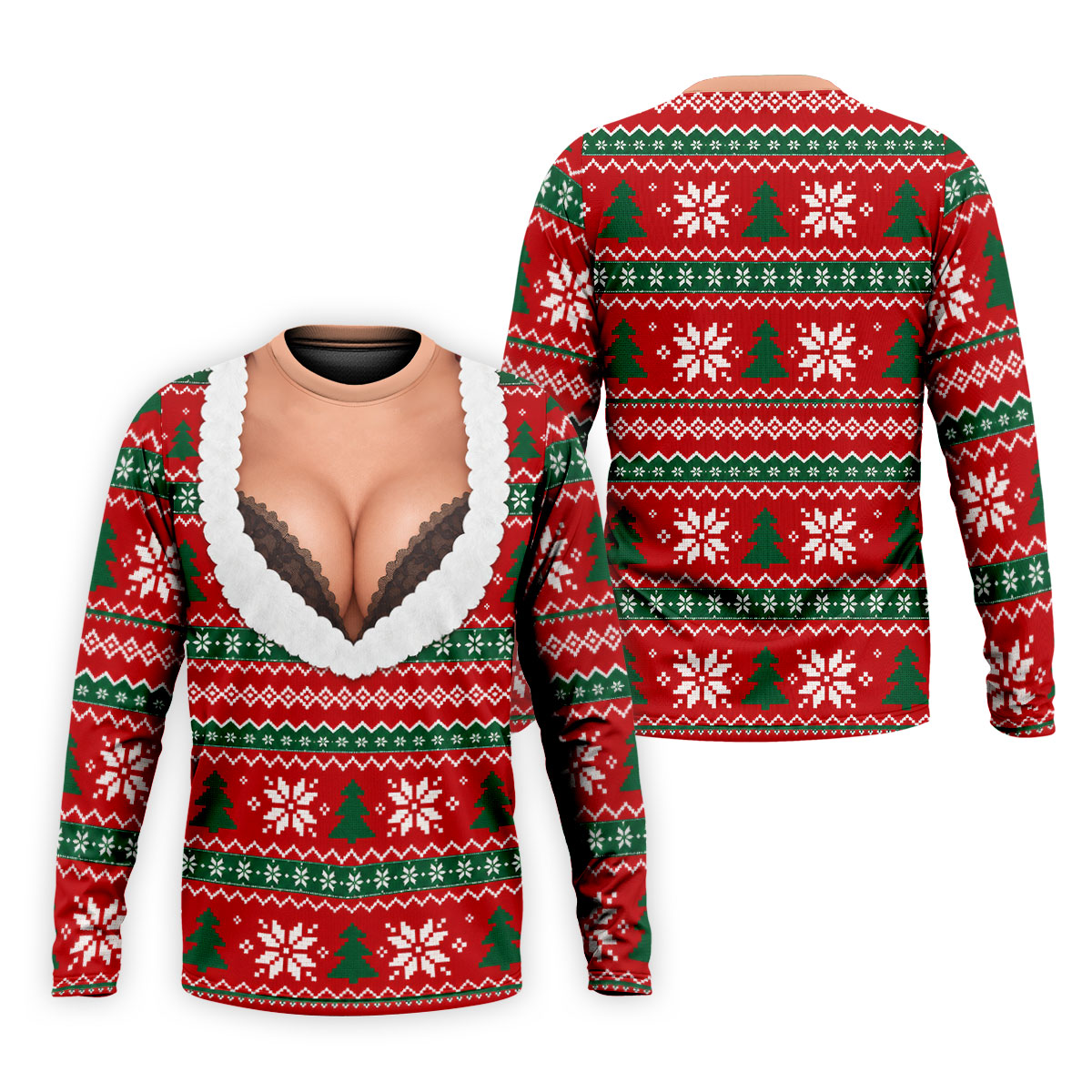 Funny Sexy Cleavage Christmas Golf Shirt, Golf Shirts For Men, Mens Golf Apparel