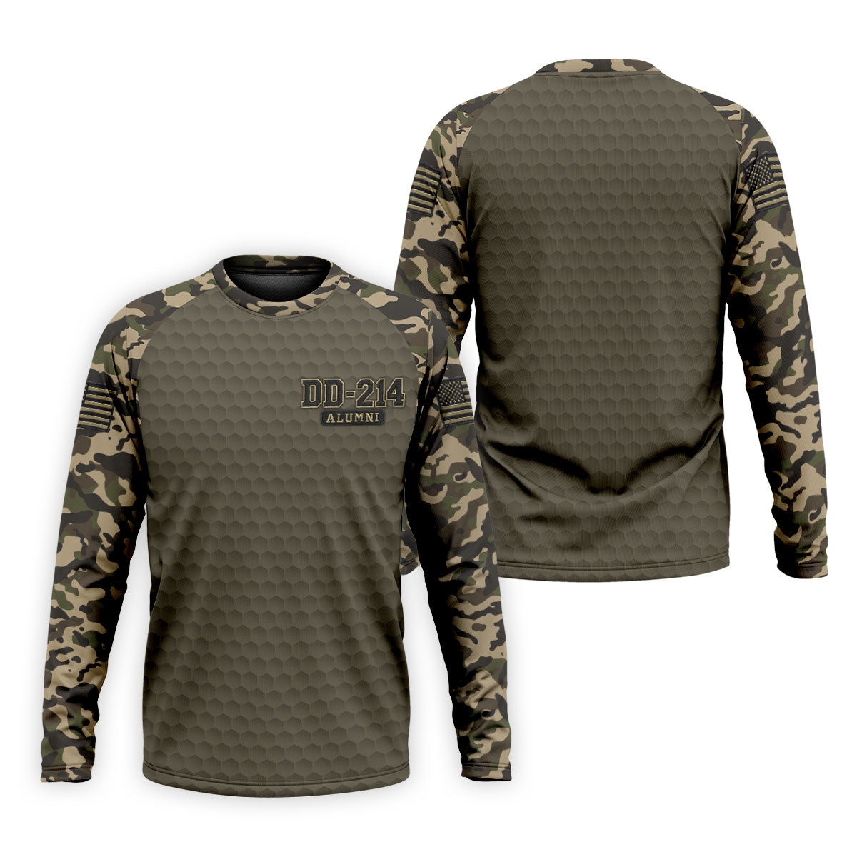 DD-214 Alumni Camo Golf Polo Shirt, Veterans Day Golf Shirt, Mens Golf Shirts