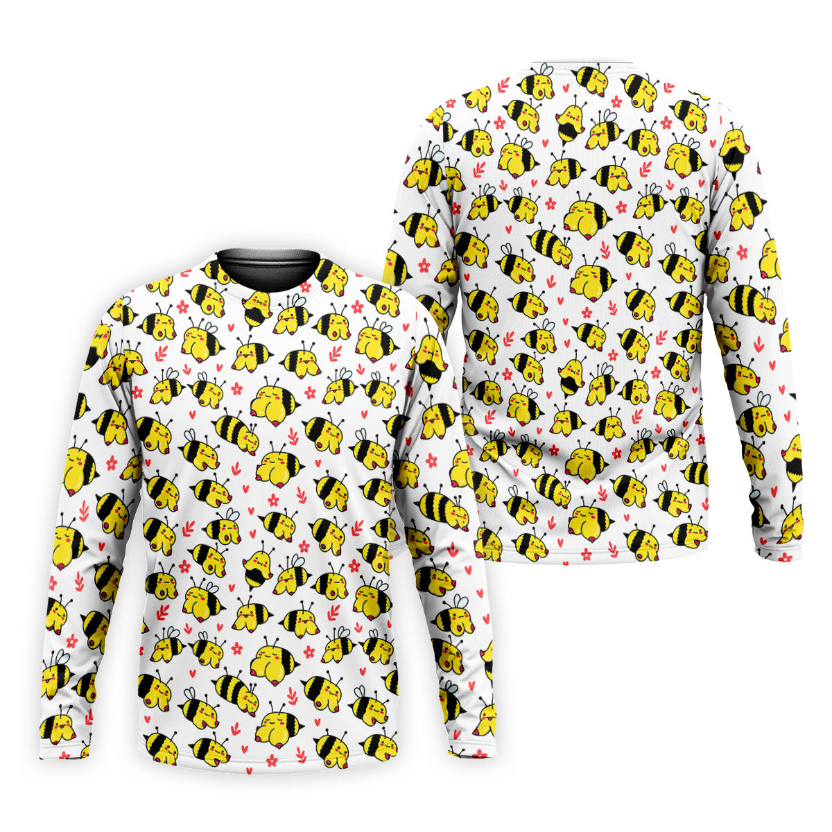 Funny Bee Breast Cancer Pattern Polo Shirt, Mens Golf Shirts, Golf Polo Shirts For Men
