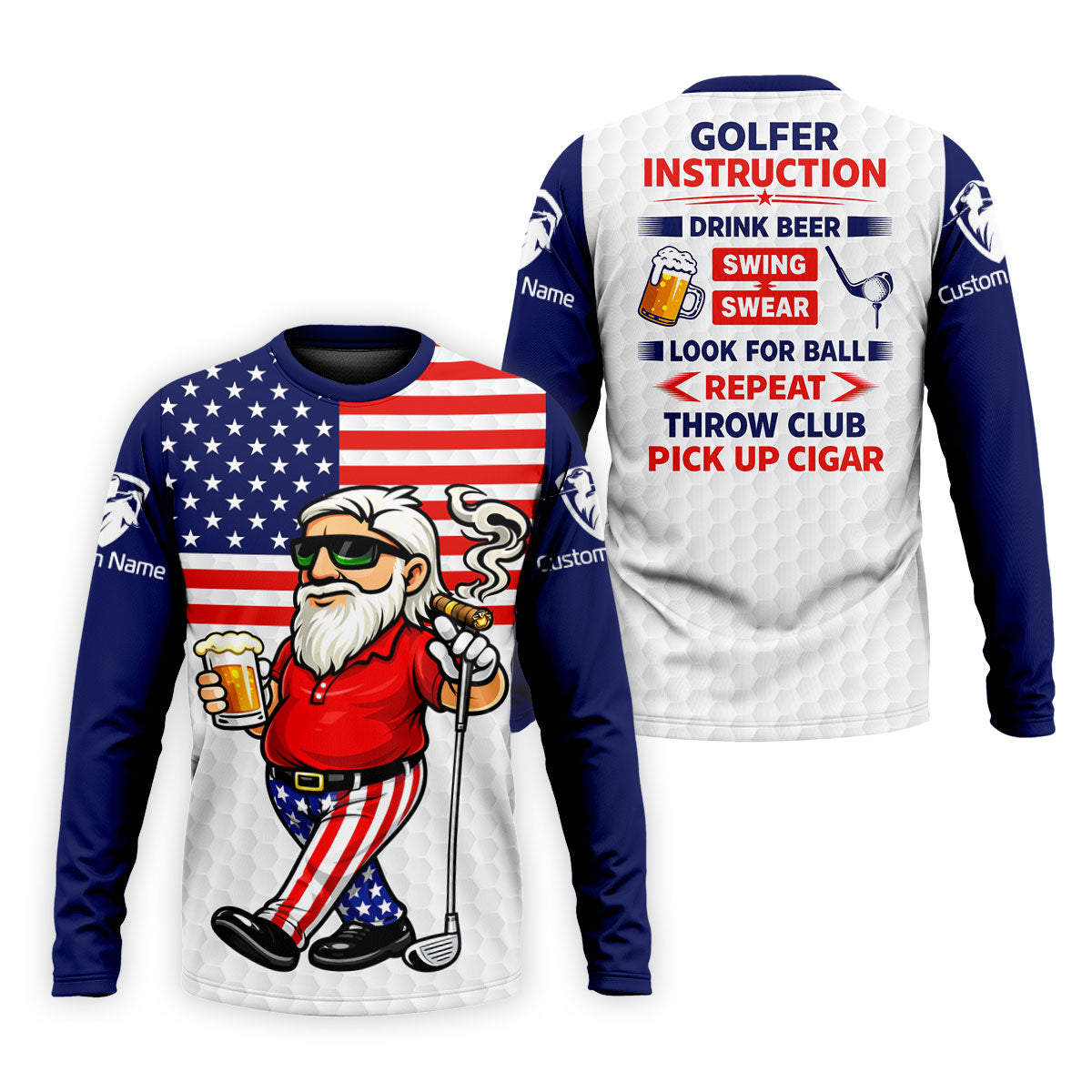 Swing Swear Look For Ball Repeat Father's Day 4th Of July Golf Shirt, 250 Years Polo Shirts For Men