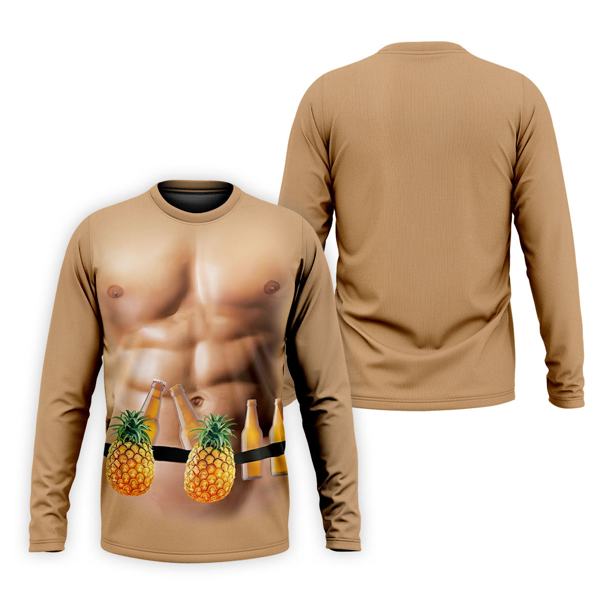 Funny Muscle Man Pineapple Beer Hawaiian Golf Shirt, Polo Shirts For Men, Golfing Apparel