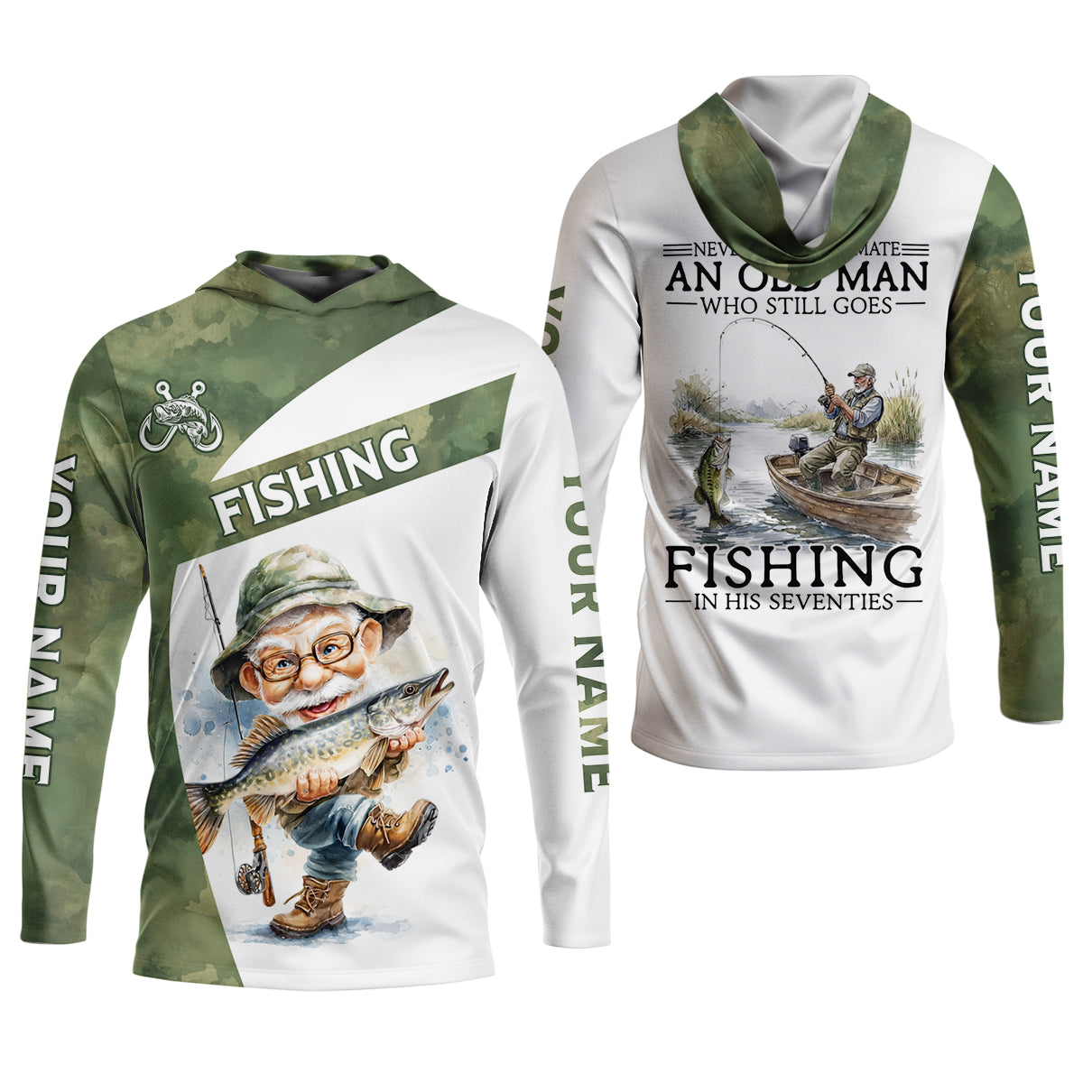 Never Underestimate An Old Man Who Still Goes Fishing Camo Fishing Shirt, Fishing UPF Shirts, Women Fishing Shirt