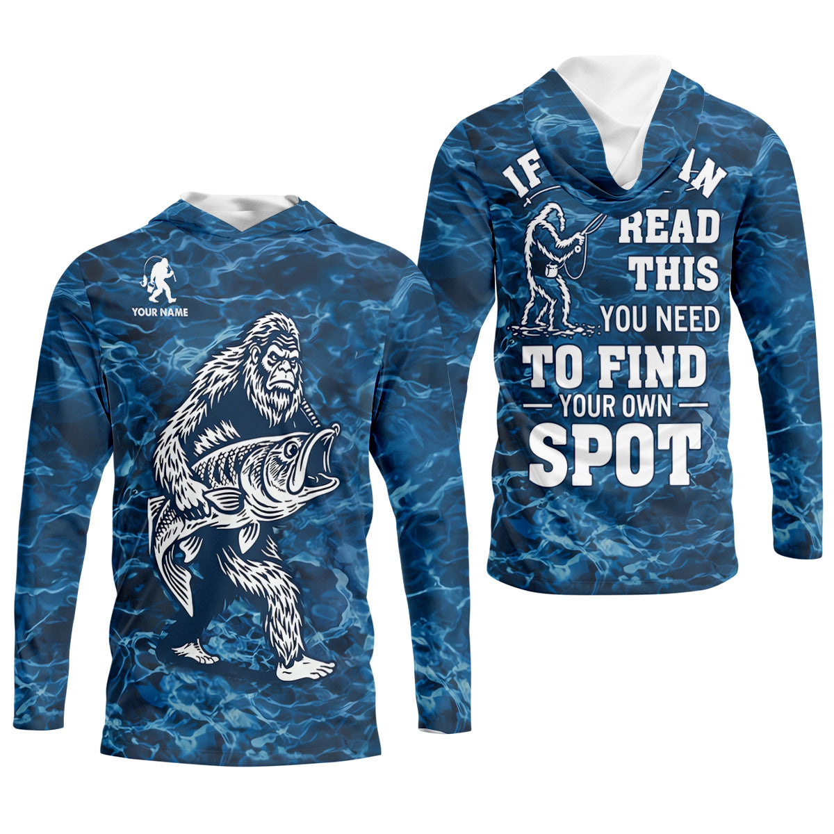 If You Can Read This You Need To Find Your Own Spot Fishing Shirt, Funny Bigfoot Fishing Shirt, Custom Fisherman Shirt