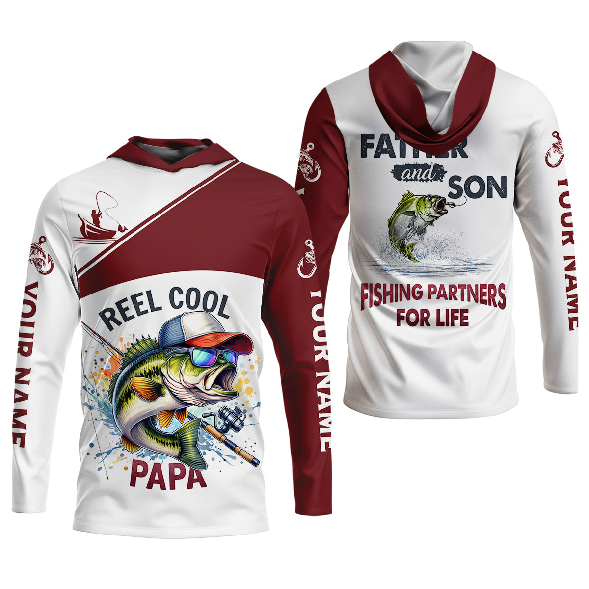 Reel Cool Papa Funny Fishing Shirt, Fishing UPF Shirts, Fishing Shirts For Men, Fishing Father's Day Gifts