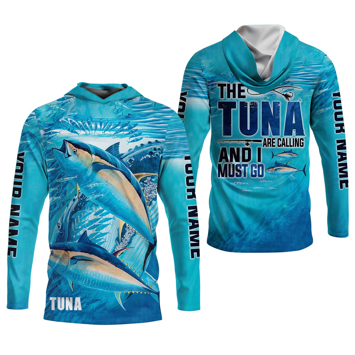 The Tuna Are Calling And I Must Go Fishing UPF Shirts, Female Fishing Shirts, Tuna Fishing Shirt For Women