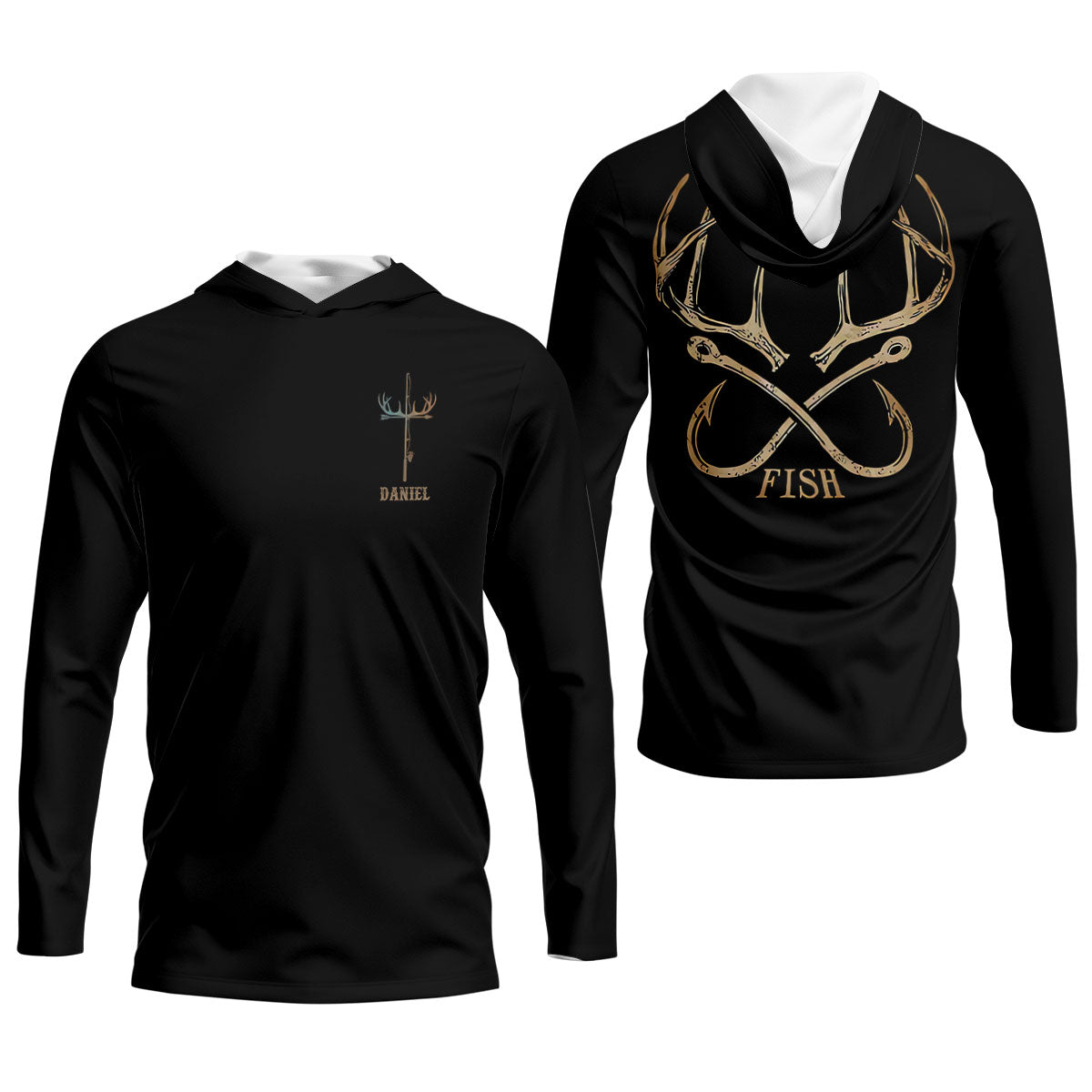 Hunt Fish Faith Cross Performance Fishing Shirts, Fishing UPF Shirts, Fishing Shirt For Women