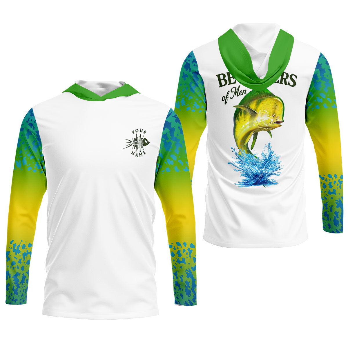 Personalized Christian Bass Fishing Shirt for Men, Be Fishers of Men UPF Fishing Shirt, Custom Name Fisherman Gift