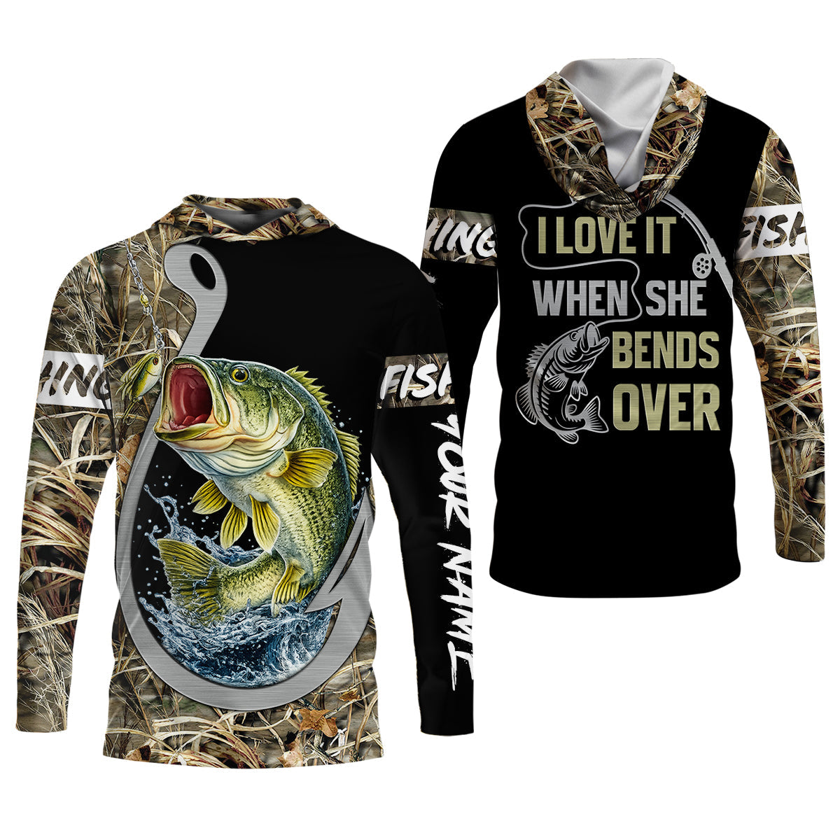Love It When The Line Bends, Fishing UPF Shirts, Funny Fishing Shirt