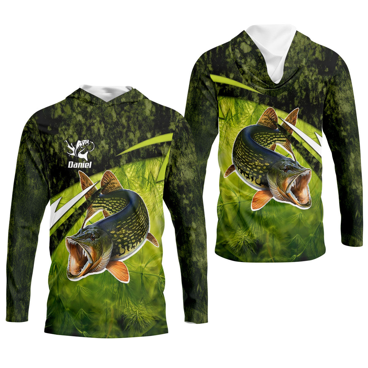 Carp Fish Olive Drab Fishing UPF Shirts, Performance Fishing Shirts, Carp Fishing Shirts For Men