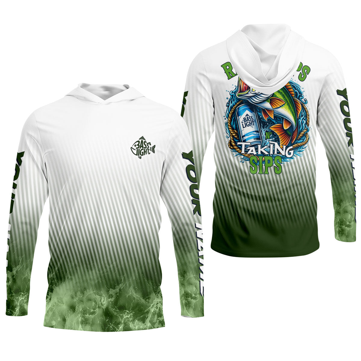 Rippin’ Lips & Takin’ Sips – Bass Fishing Shirt, Fishing UPF Shirts, Funny Fishing Shirt
