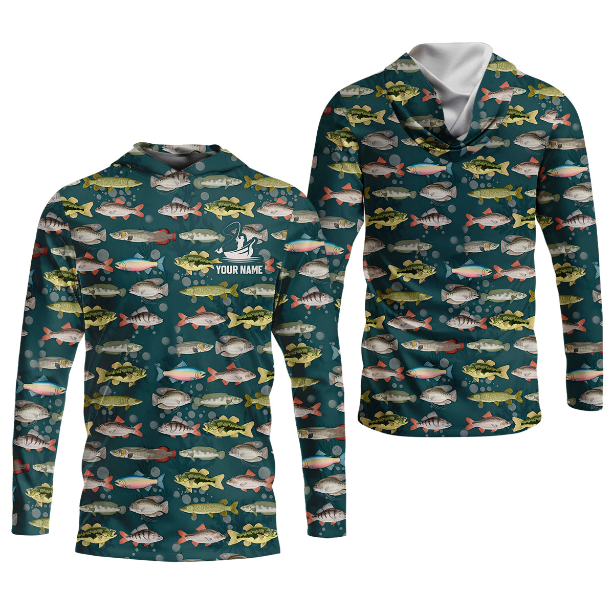 Personalized Freshwater Fish Fishing Shirt With Custom Name, Long Sleeve Fishing Shirt, Fishing Shirt For Men