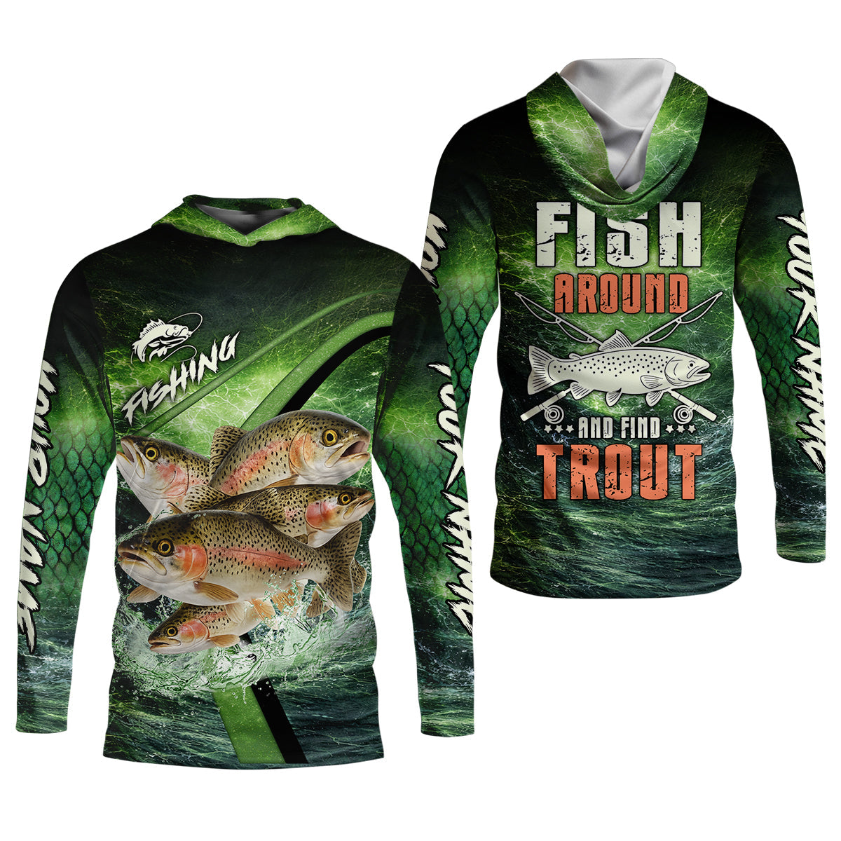 Fish Around And Find Trout Fishing UPF Shirt – Trout Fishing Shirt, Funny Fishing Shirt for Men