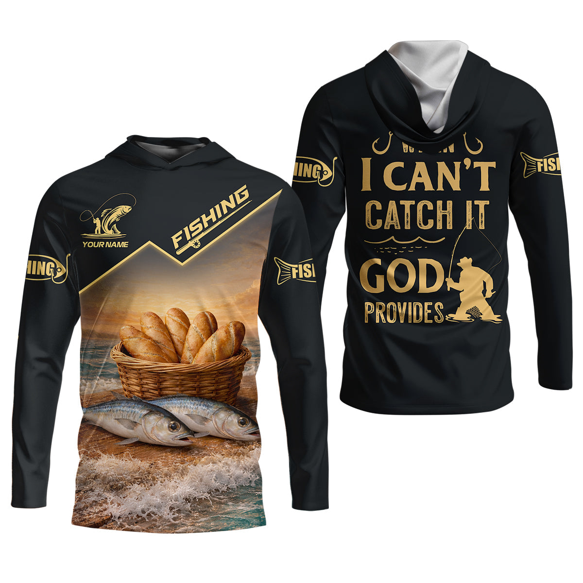 When I Can’t Catch It – God Provides Fishing Shirt, Fishing UPF Shirts, Funny Fishing Shirt