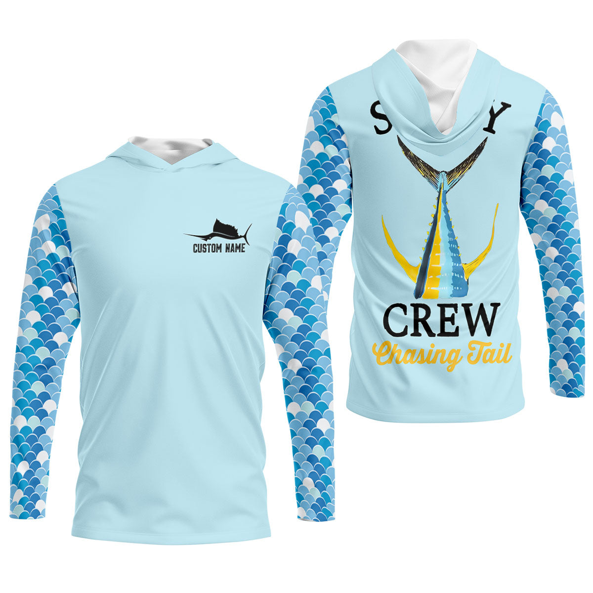 Salty Crew Chasing Tail Dark Light Fishing UPF Shirts, Funny Fishing Shirt, Fishing Shirt For Women