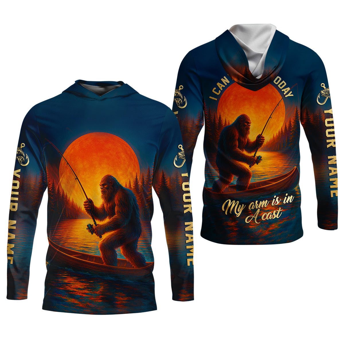 I Can't Work Today My Arm Is In A Cast Fishing UPF Shirts, Funny Fishing Shirt, Female Fishing Shirts