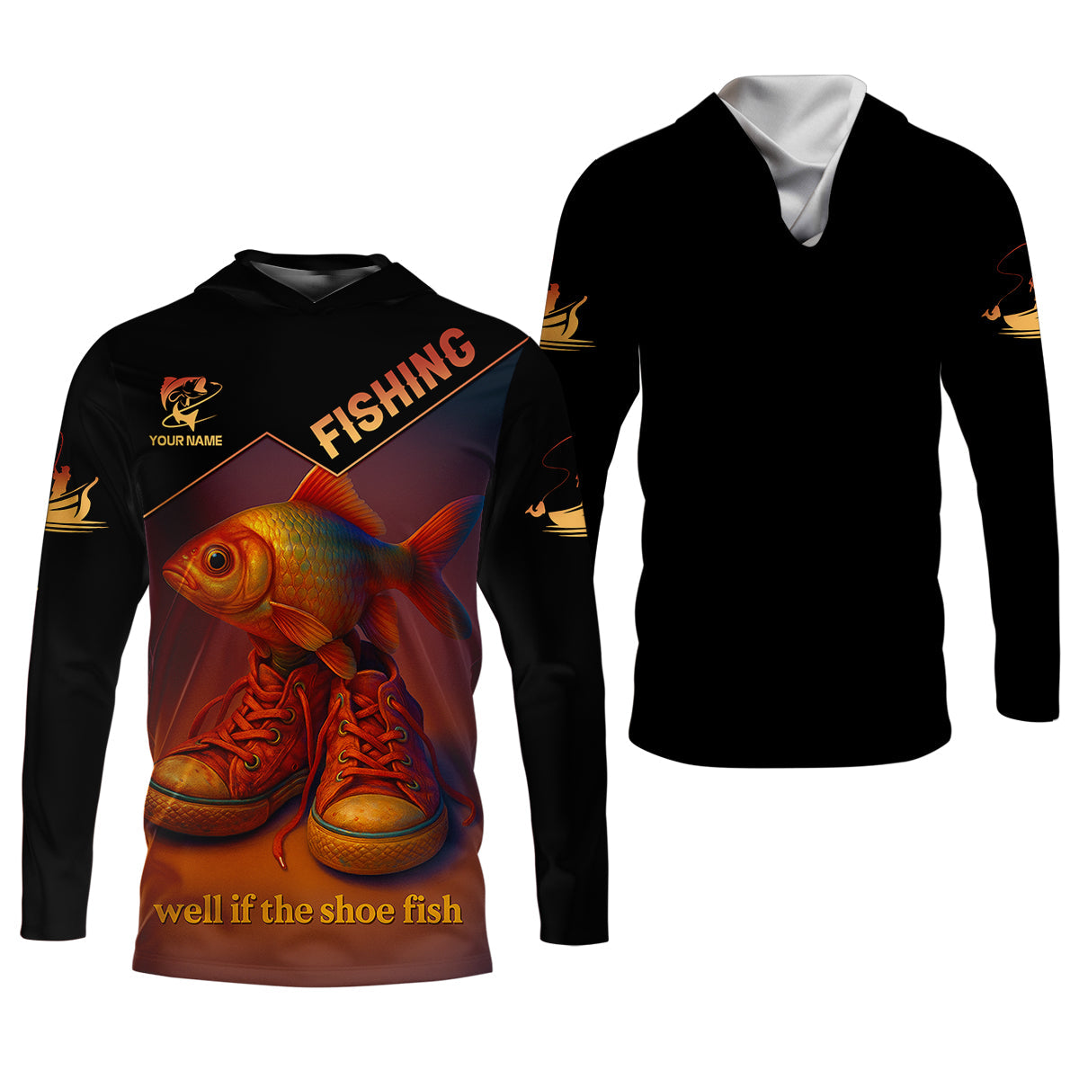 Well If The Shoe Fish Fishing UPF Shirts, Personalized Fishing Shirt For Women, Female Fishing Shirts