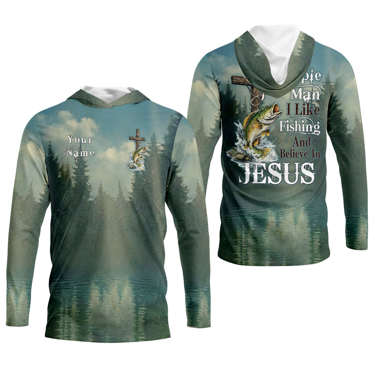 A Simple Man – Fishing Faith In Jesus Shirt, Fishing UPF Shirts, Funny Fishing Shirt