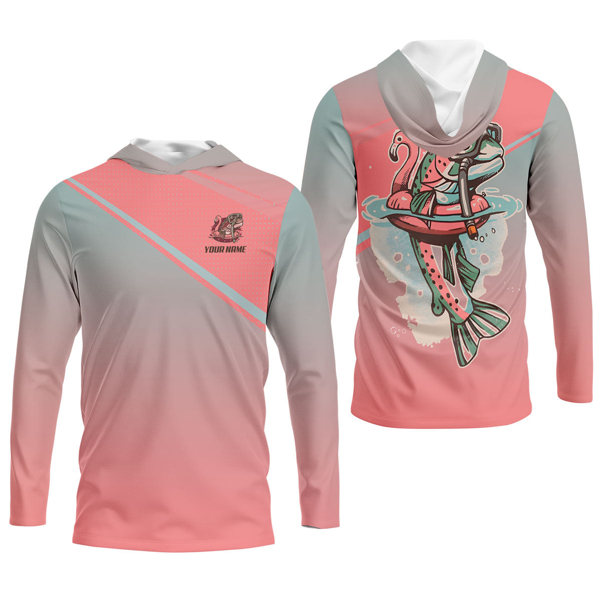 Custom Funny Fishing Shirt for Men, Snorkeling Fish Summer Beach, Fishing UPF Shirts