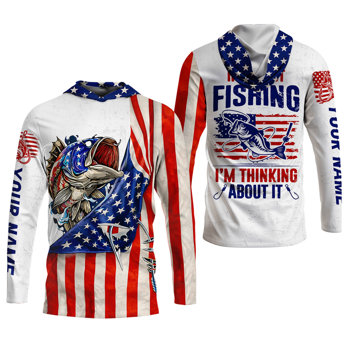 American Fishing Life – Always On My Mind UPF Fishing Shirt, Personalized Name