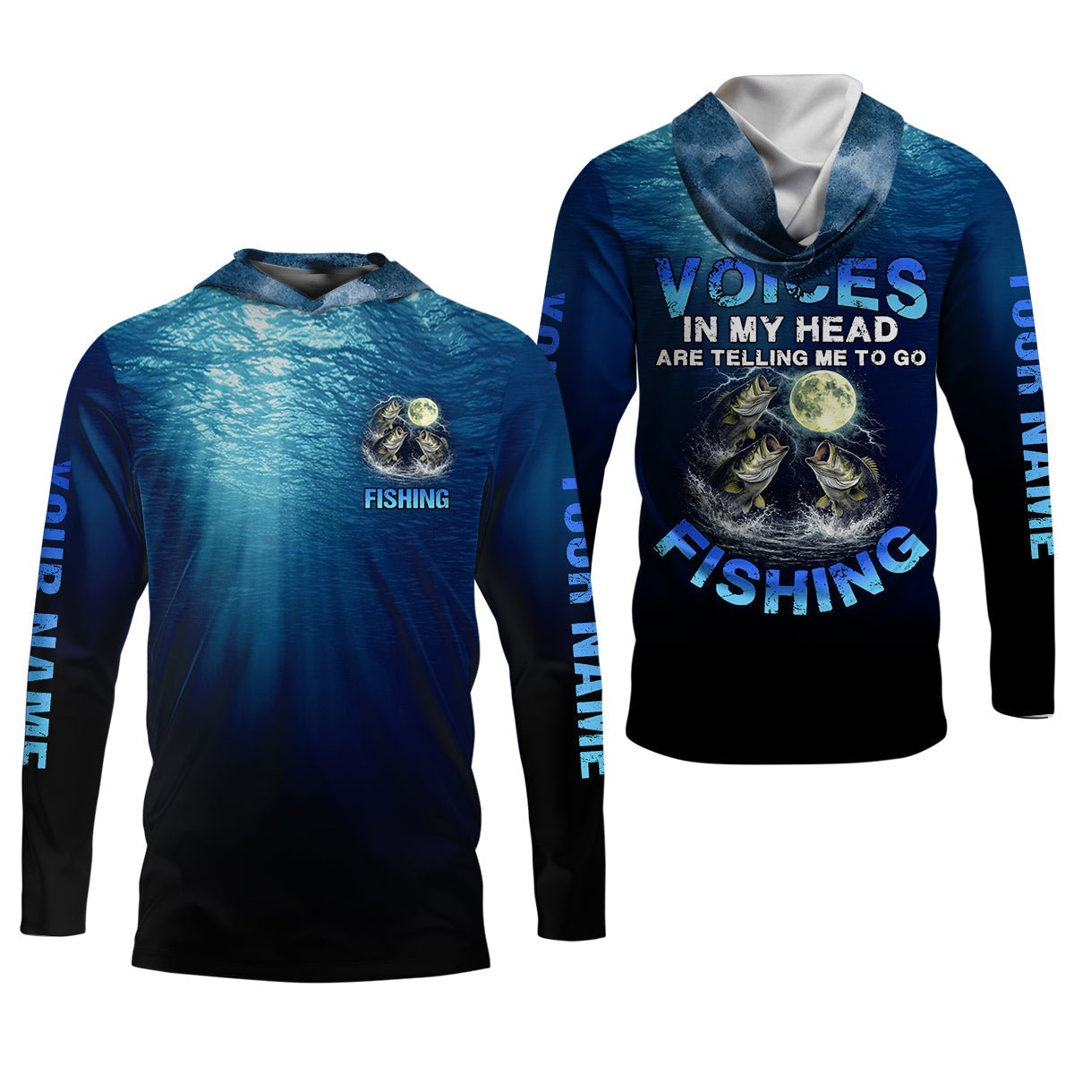 The Voices In My Head Are Telling Me To Go Fishing Funny Fishing Shirt, Fishing UPF Shirts, Women Fishing Shirt