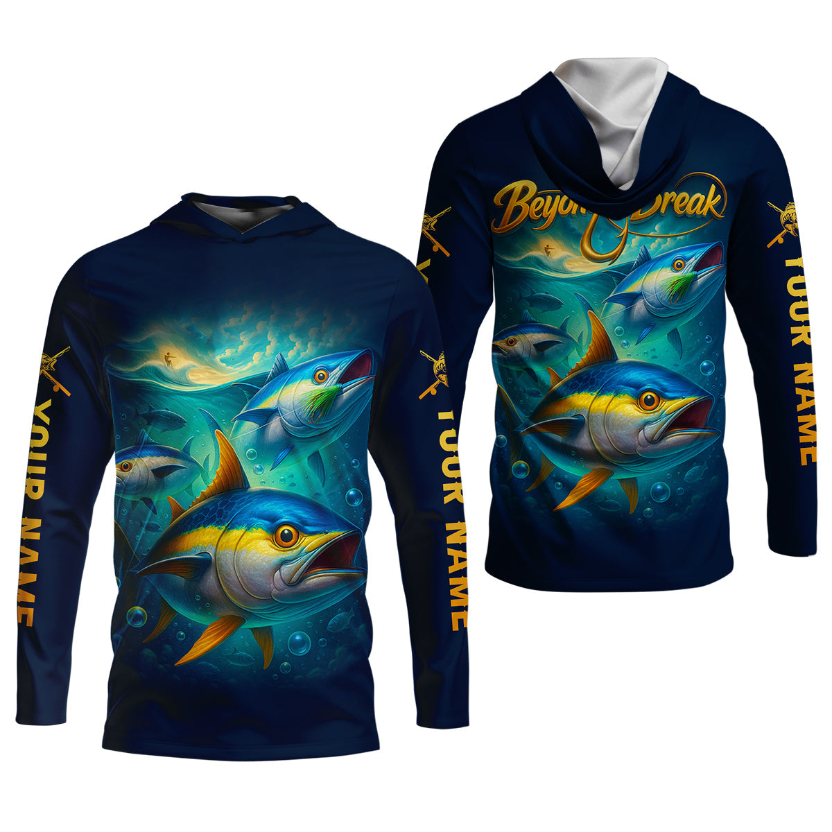 Beyond The Break Funny Fishing Shirt, Fishing UPF Shirts, Gift For Fisherman, Men's Fishing Shirt