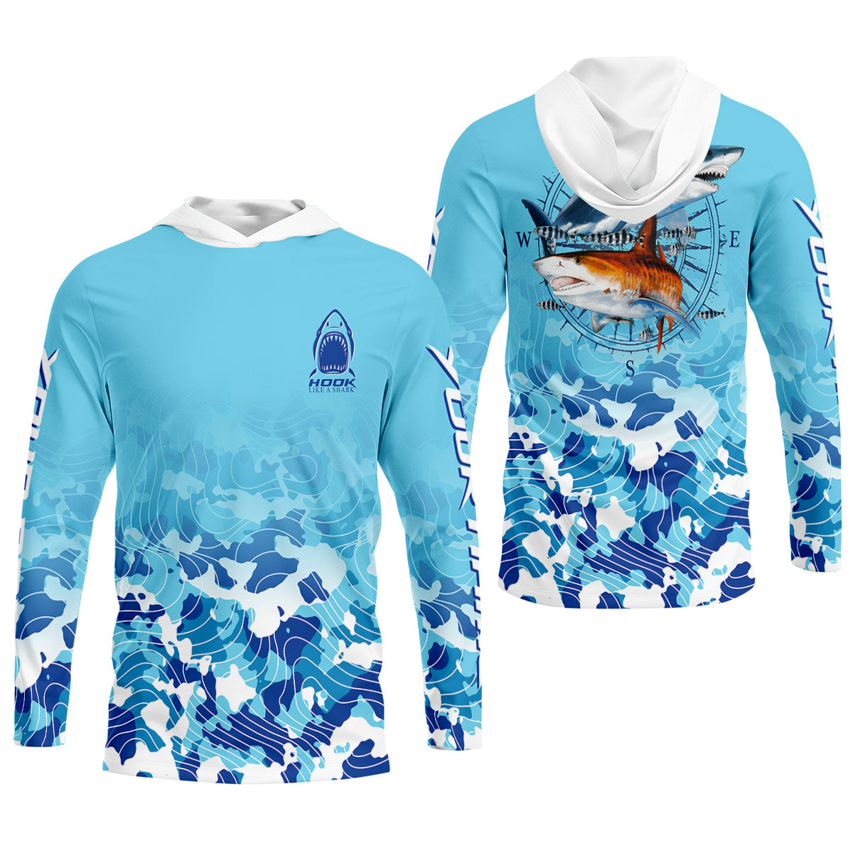 Custom Name Fishing Shirt for Men, Short Sleeve Saltwater Ocean Fishing Shirt, Fishing UPF Shirts