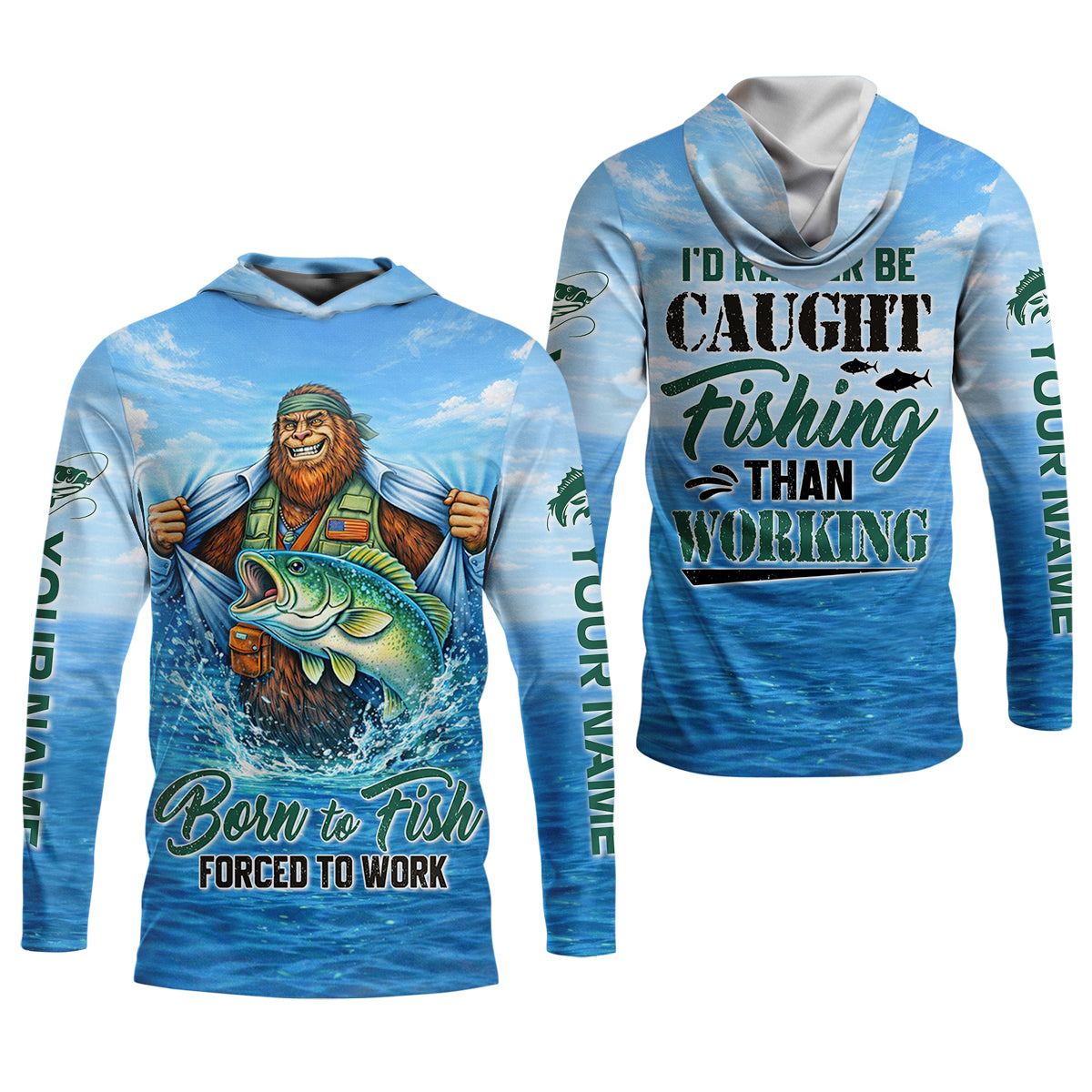 I’d Rather Be Caught Fishing Than Working Personalized Fishing Shirt For Women, Long Sleeve Fishing Shirt, Gift For Her
