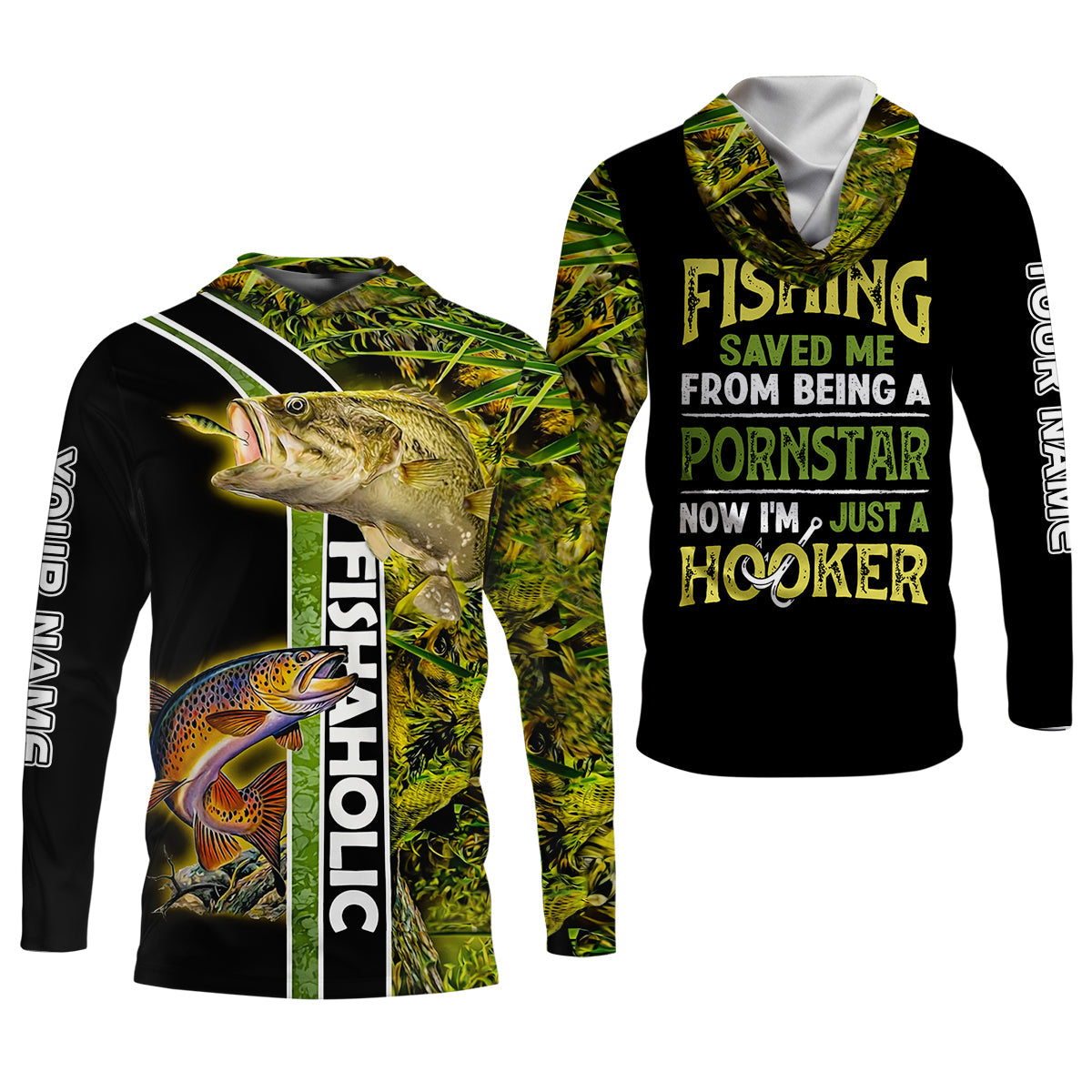 Now I'm Just A Hooker Funny Fishing Shirt, Fishing UPF Shirts, Fishing Shirt For Women