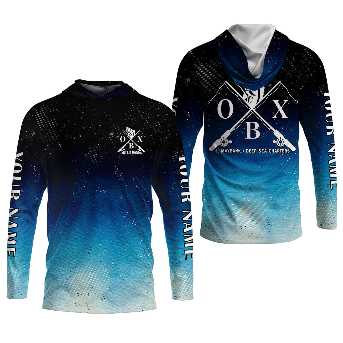 JJ Maybank Deep Sea Charters Outer Banks Fishing UPF Shirts, Fishing Movie Fishing Shirt For Women