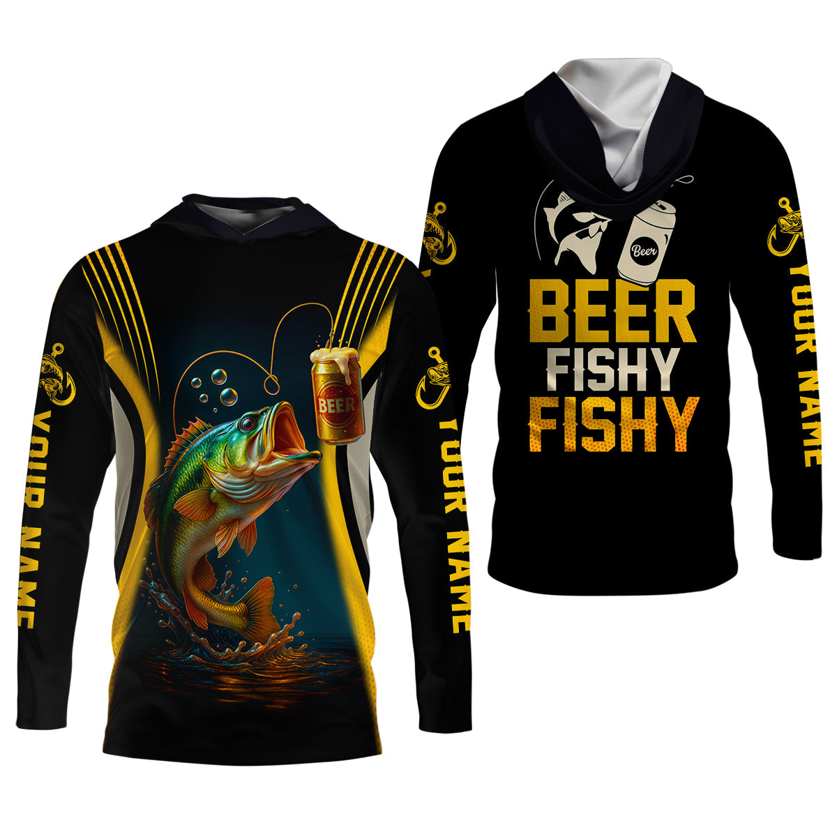 Beer Fishy Fishy Funny Fishing Shirt, SPF Shirt For Men, Fishing And Beer Men's Fishing Shirt