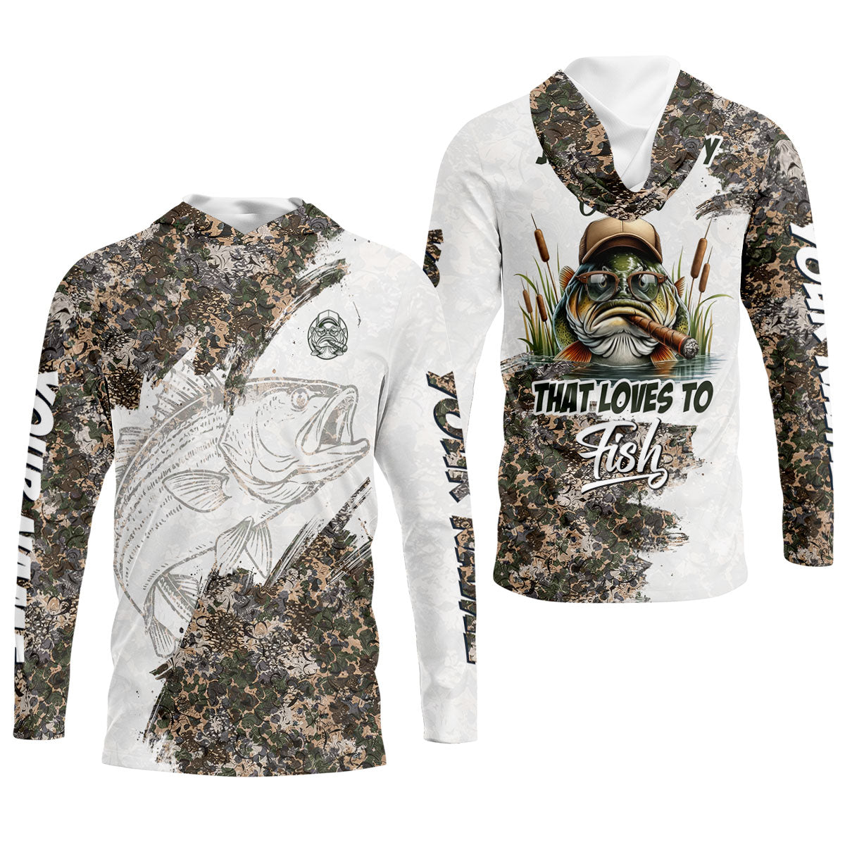 Personalized Funny Fishing Shirt for Men, Grumpy Old Man That Loves to Fish Long Sleeve, Camo Fisherman Gift