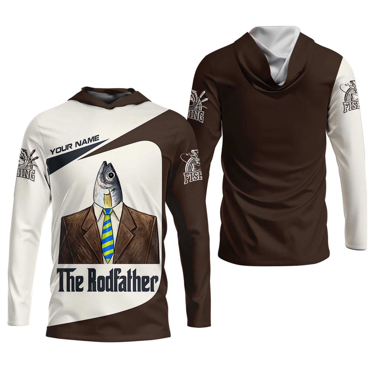 The Rodfather Fishing Shirt, Personalized Funny Angler, Mens Long Sleeve T shirts, Gift For Dad Fisherman