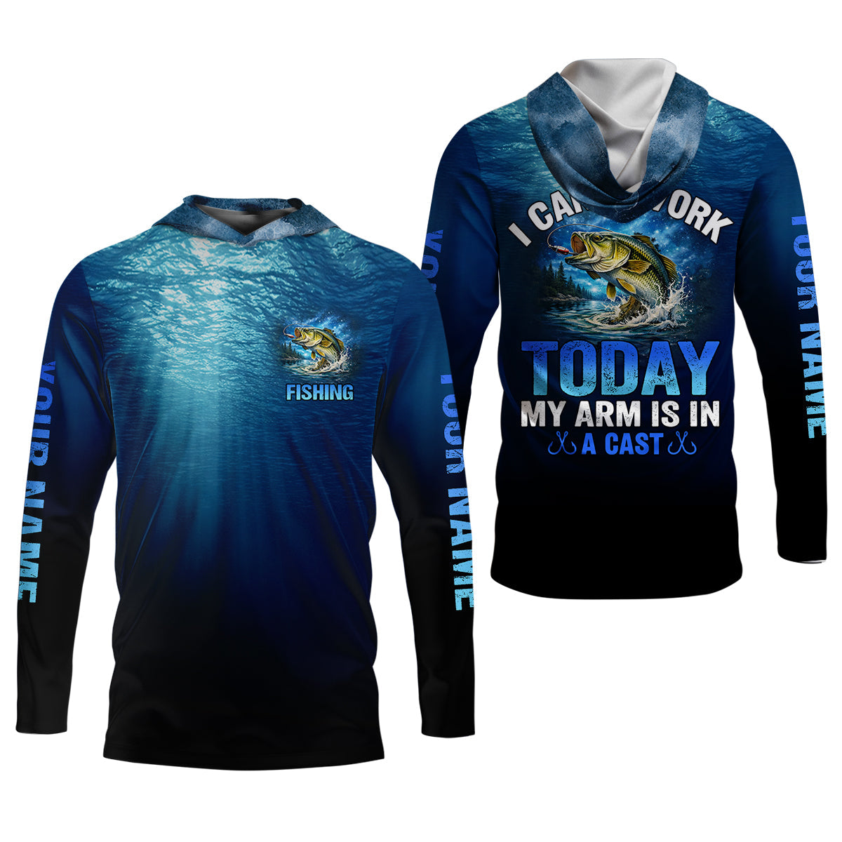 I Can't Work Today My Arm Is In A Cast Fishing UPF Shirts, Funny Fishing Shirt, Women Fishing Shirt
