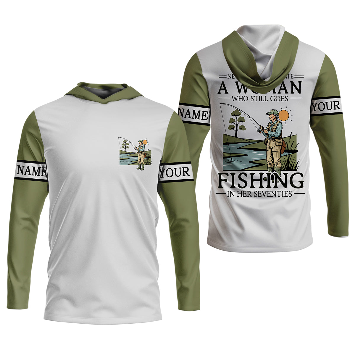 Personalized Fishing Shirt for Women, Never Underestimate A Woman Who Still Goes Fishing, Fishing Shirt for Women