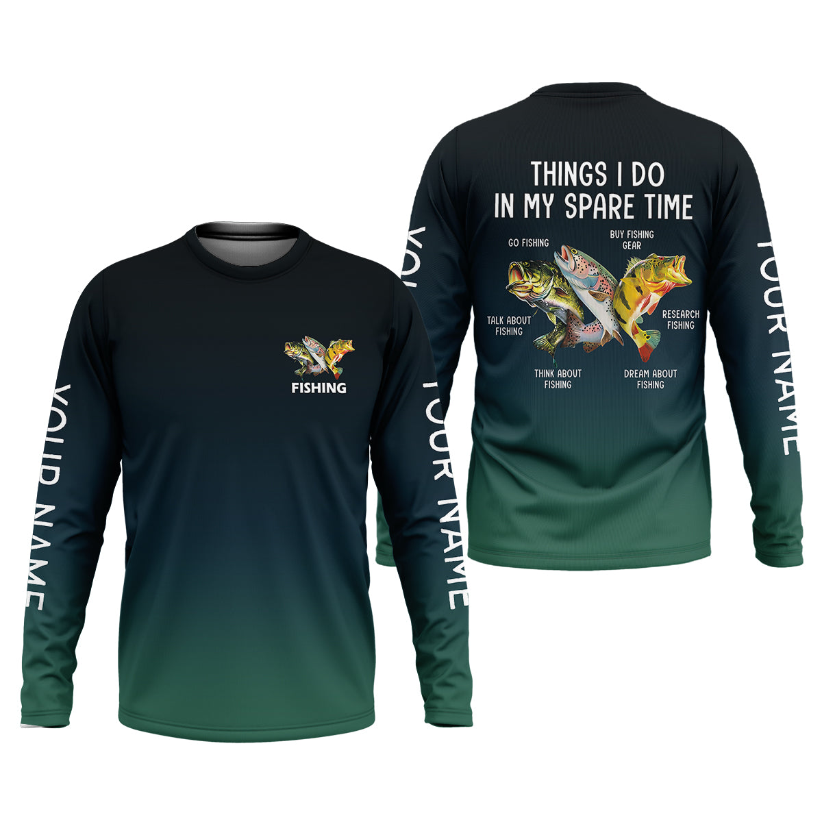 Things I Do In My Spare Time Funny Fishing Shirt, Fishing UPF Shirts, Fishing Shirts For Men