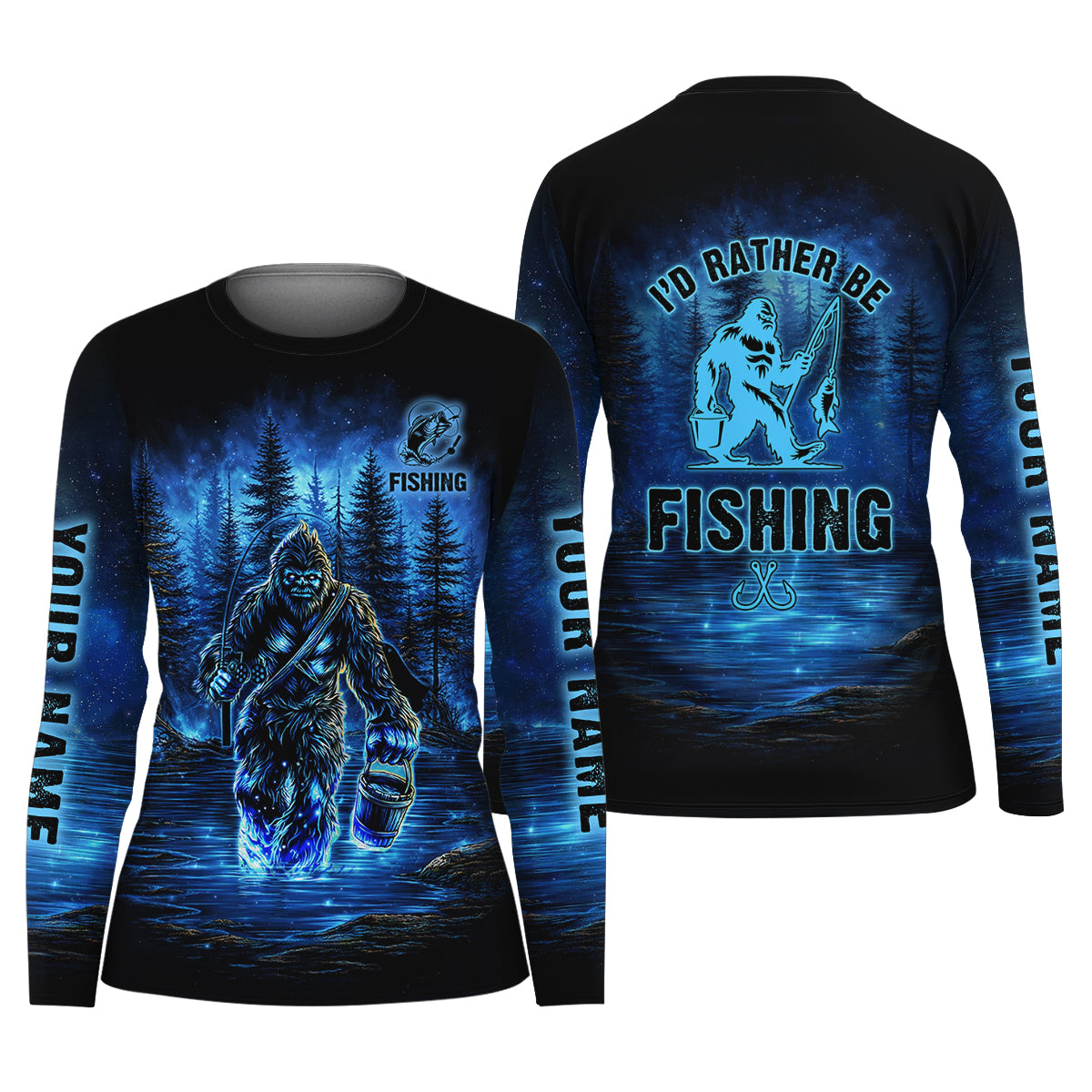 I’d Rather Be Fishing Personalized Fishing Shirt For Women, Long Sleeve Fishing Shirt, Gift For Her