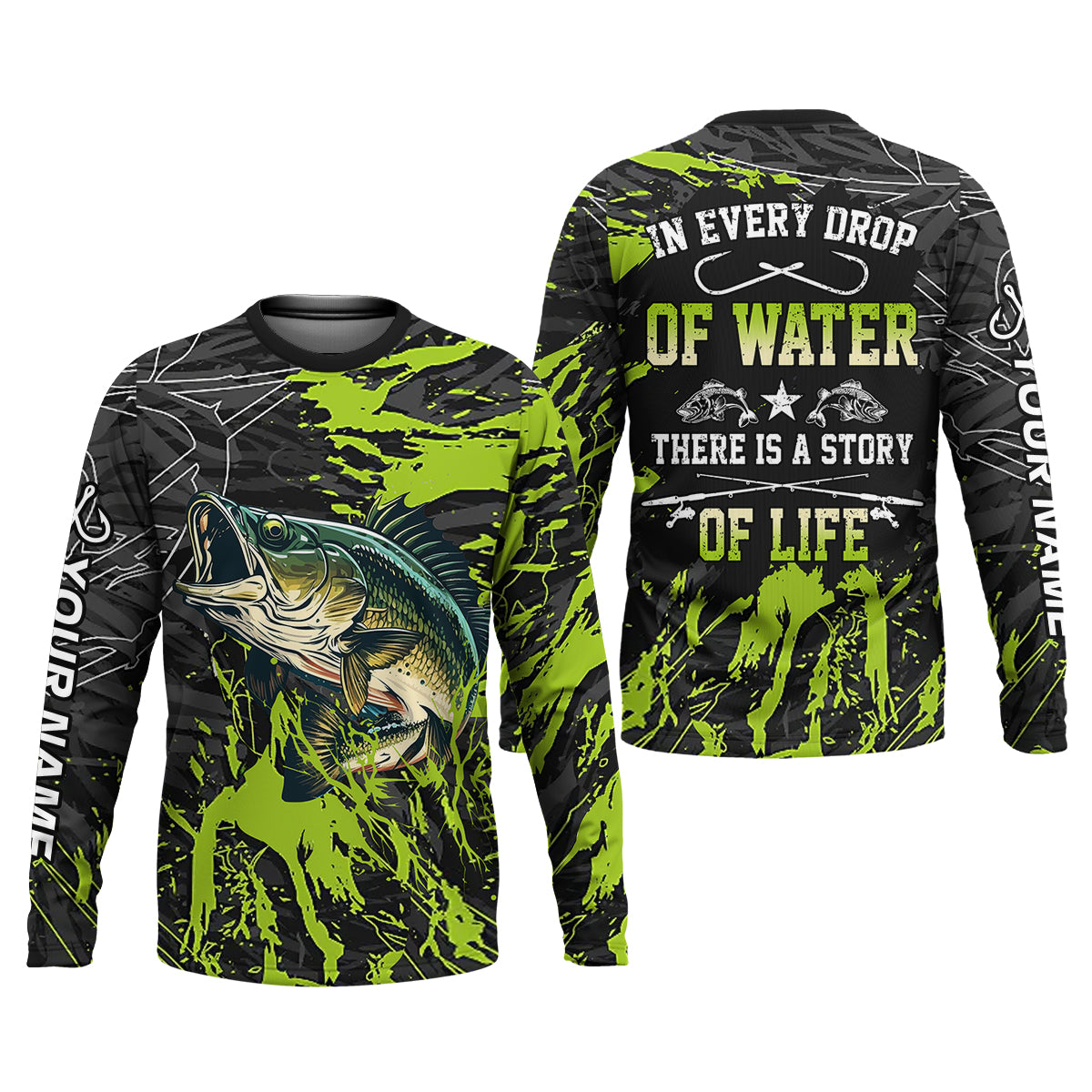 In Every Drop Of Water There Is A Story Of Life Funny Fishing Shirt, SPF Shirt For Men, Gift For Fisherman