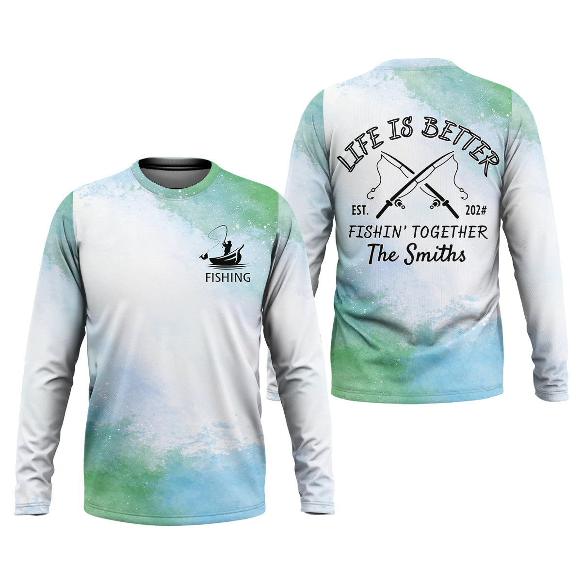 Life Is Better Fishing Together Personalized Fishing Shirt, Fishing UPF Shirts, Fishing Gift for Men
