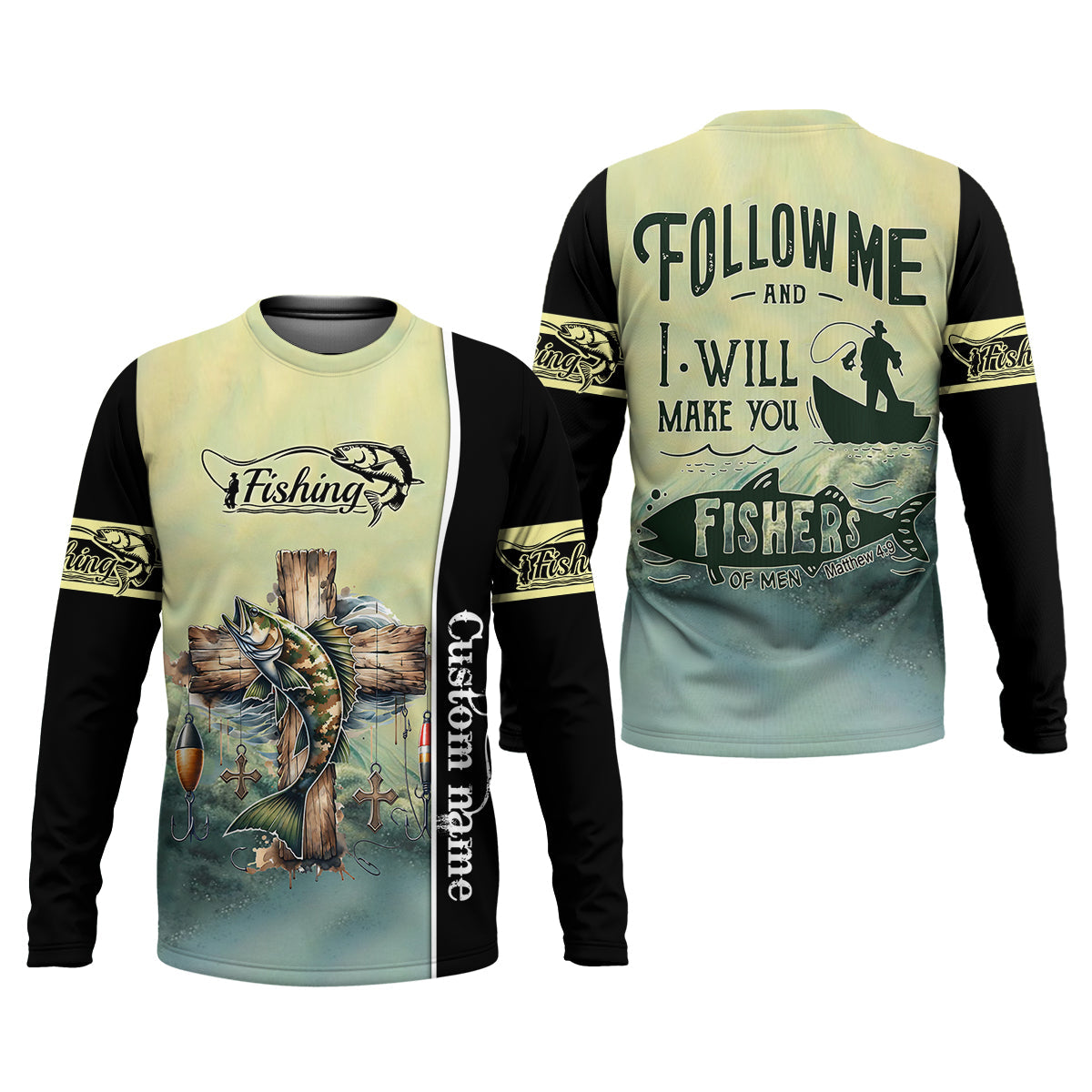 And I Will Make You Fishers Of Men Christian Fishing SPF Shirt For Men, Gift For Fisherman